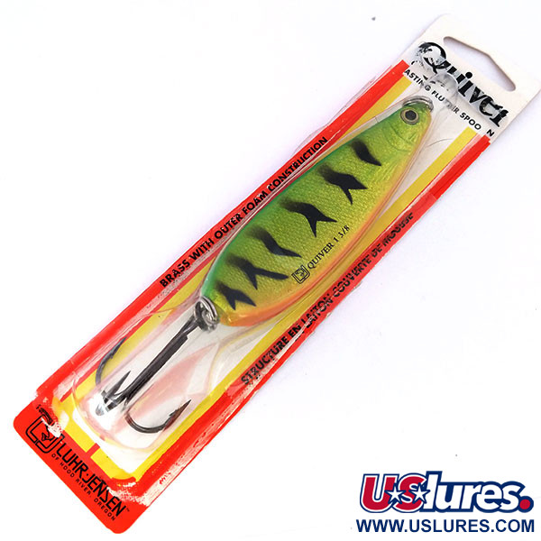   Luhr Jensen Quiver, 1 1/3oz Fire Tiger fishing spoon #10694