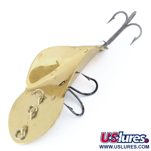Vintage   Buck Perry Spoonplug, 3/4oz Gold fishing spoon #10700