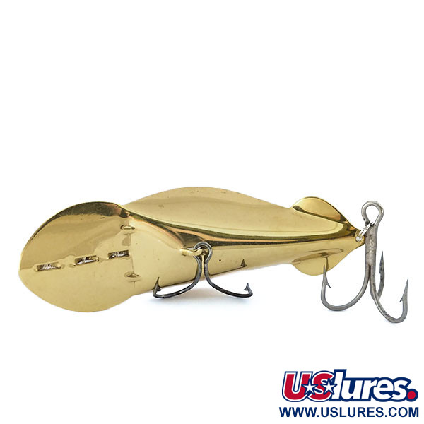 Vintage   Buck Perry Spoonplug, 3/4oz Gold fishing spoon #10700