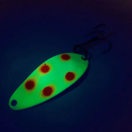 Seneca Little Cleo UV, 1/4oz Yellow / Red / Nickel fishing spoon #10707