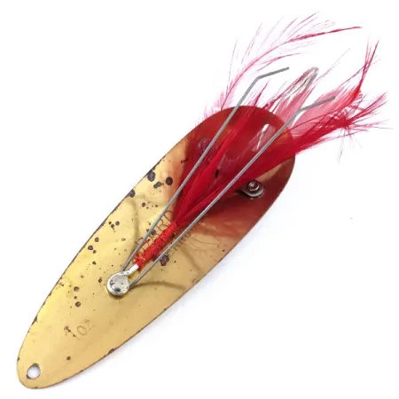 Vintage Eppinger Weedless Dardevle, 1oz Gold fishing spoon #10730