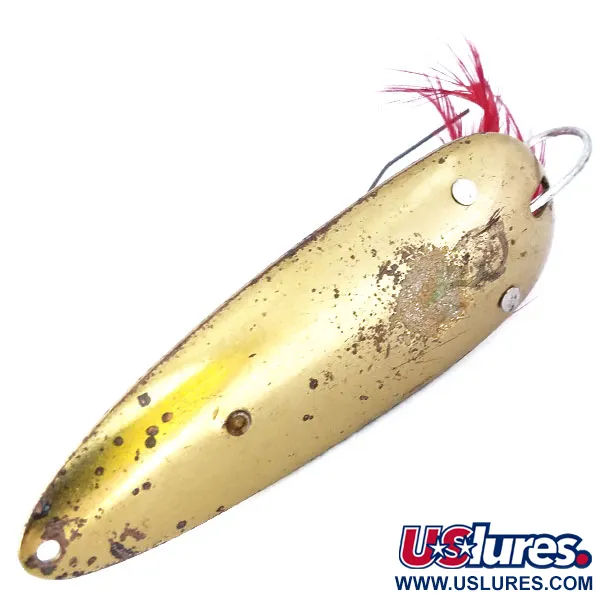 Vintage  Eppinger Weedless Dardevle, 1oz Gold fishing spoon #10730