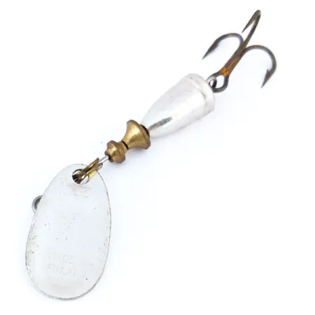 Vintage Blue Fox Super Vibrax 1, 1/8oz Silver spinning lure #15726