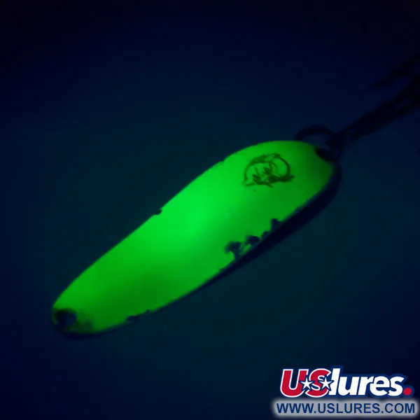 Vintage  Eppinger Dardevle Cop-E-Cat 7300 UV, 1/3oz Yellow / Green / Nickel fishing spoon #10736