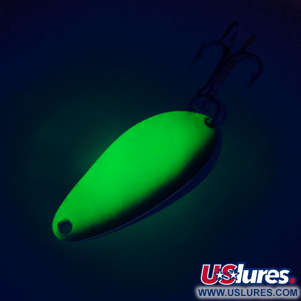  Seneca Little Cleo UV, 1/4oz Yellow / Green / Nickel fishing spoon #10743