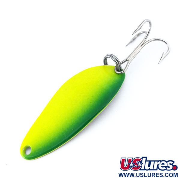  Seneca Little Cleo UV, 1/4oz Yellow / Green / Nickel fishing spoon #10743