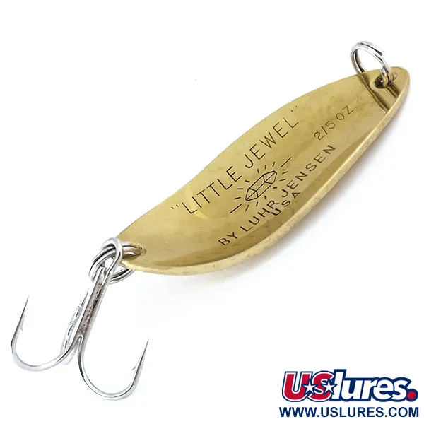 Vintage  Luhr Jensen Little Jewel , 3/4oz Gold fishing spoon #10748
