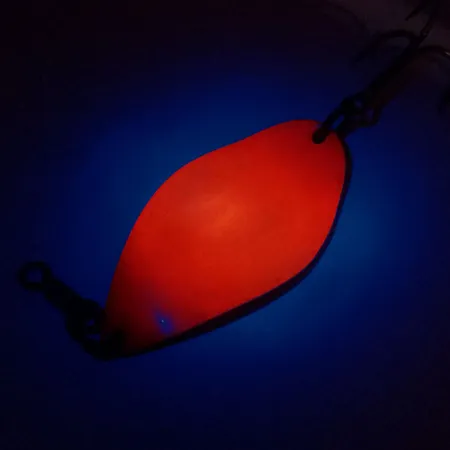 Vintage Luhr Jensen Manistee 4 UV, 1/2oz Fluorescent Pink fishing spoon #10750