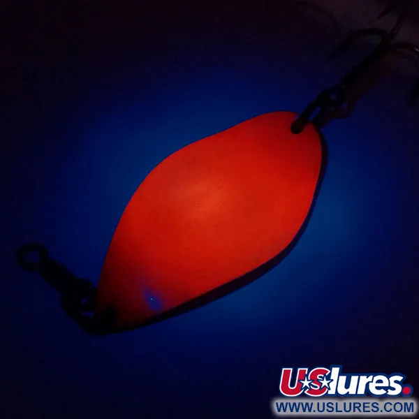 Vintage Luhr Jensen Manistee 4 UV, 1/2oz Fluorescent Pink fishing spoon #10750