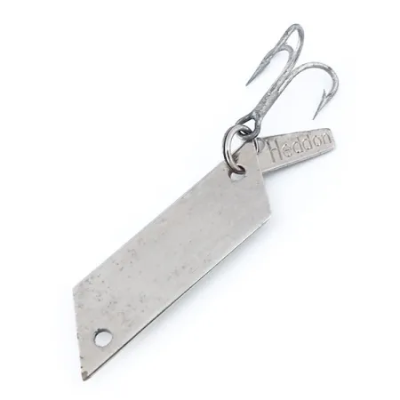 Vintage Heddon Tornado Jig Lure, 1/8oz Nickel fishing spoon #10753