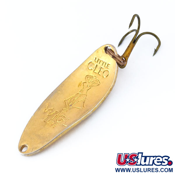 Vintage  Seneca Little Cleo (Hula Girl), 1/3oz Gold fishing spoon #10767