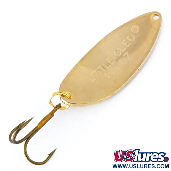 Vintage Acme Little Cleo, 2/3oz Gold fishing spoon #10768