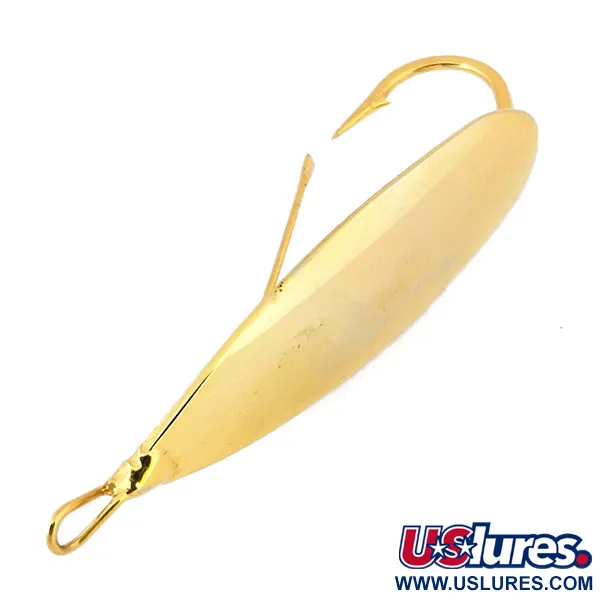 Vintage   Weedless Johnson Silver Minnow, 1/3oz Gold fishing spoon #10784