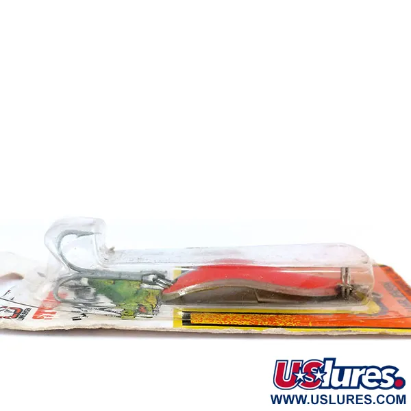 Luhr Jensen Lil' Kroc (Krocodile Stubby) UV, 2/3oz Nickel / Red fishing spoon #10793