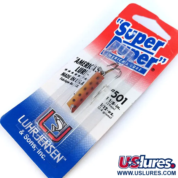  Luhr Jensen Super Duper 501, 3/32oz Brown Trout fishing spoon #10794
