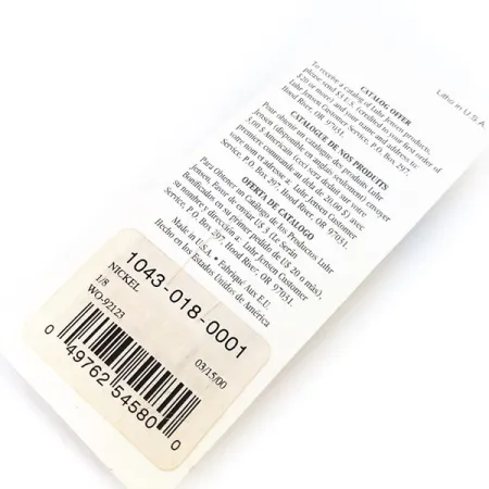 Luhr Jensen Lil Minno, 1/8oz Nickel fishing spoon #10797