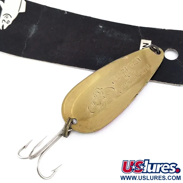 Nebco FlashBait 266, 1/3oz Hammered Gold / Pink fishing spoon #10798