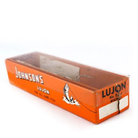 Vintage Johnson Lujon Jig Lure, 2 1/2oz Nickel fishing spoon #10799