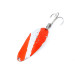 Vintage  Seneca Little Cleo UV, 1/4oz Fluorescent Orange / White / Nickel fishing spoon #10803