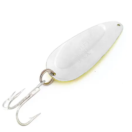 Eppinger Dardevle Dardevlet UV, 3/4oz Yellow / Red / Nickel fishing spoon #10814