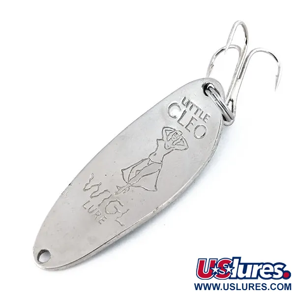 Vintage Seneca Little Cleo (Hula Girl), 1/3oz Light Blue / Nickel fishing spoon #10815