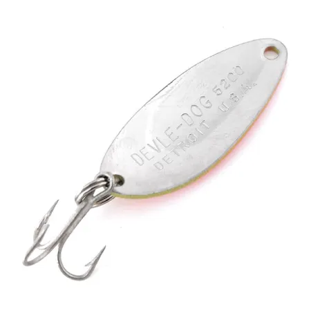Eppinger Dardevle Devle Dog 5200 UV, 1/4oz Yellow / Red / Nickel fishing spoon #10819