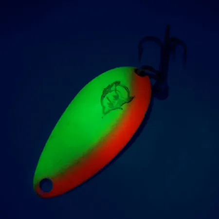 Eppinger Dardevle Devle Dog 5200 UV, 1/4oz Yellow / Red / Nickel fishing spoon #10819