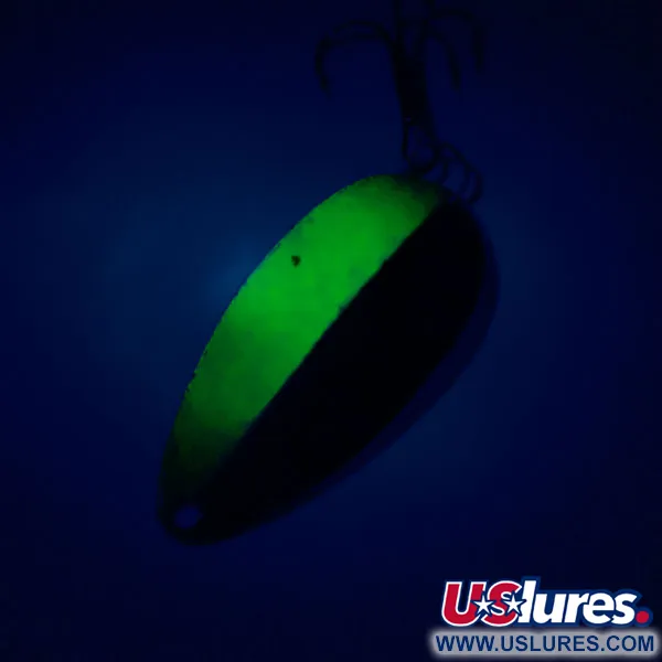 Vintage  Seneca Little Cleo (Hula Girl), 1/2oz Nickel / Green fishing spoon #10820