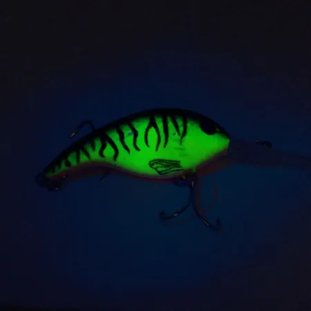 Bass Pro Shops XPS Lazer Eye Deep Diver UV, 2/5oz Fire Tiger fishing lure #10828