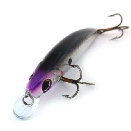 Vintage Cotton Cordell 3.5 Minnow RLM510, 1/4oz Rainbow Silver / purple fishing lure #10830