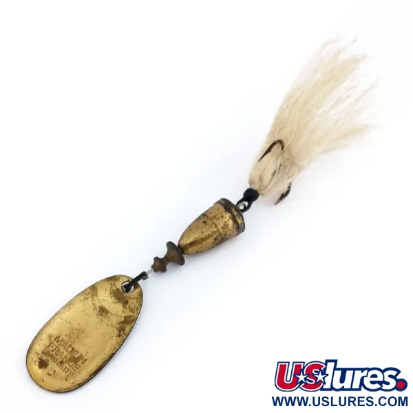 Vintage   Blue Fox Super Vibrax 3 Foxtail, 1/4oz Gold spinning lure #10847