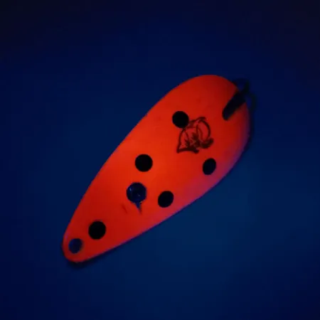 Vintage Eppinger Weedless Dardevle Spinnie UV, 1/3oz Red / Black / Nickel fishing spoon #10867