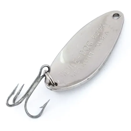 Vintage Eppinger Dardevle Devle Dog 5200, 1/4oz Nickel fishing spoon #10877