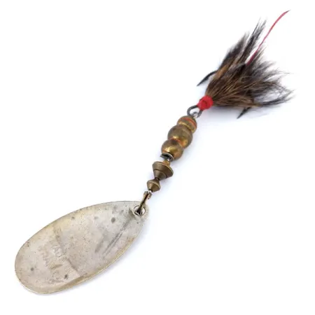 Vintage Mepps Aglia 4 dressed (squirrel tail), 1/3oz Silver spinning lure #10882