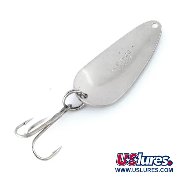 Vintage Acme Tornado Spoon, 1/4oz Silver / Red / White fishing spoon #10885
