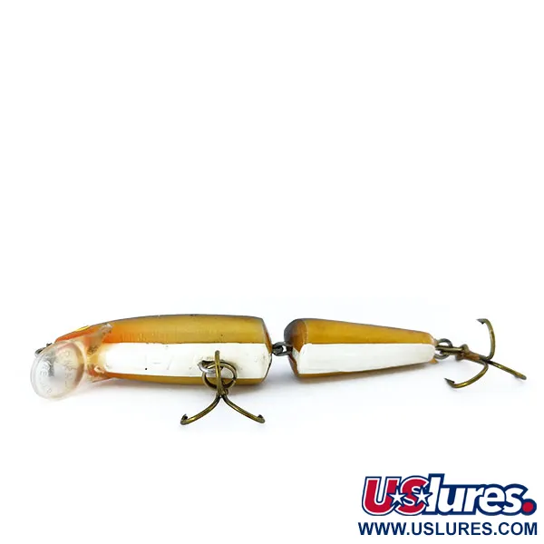 Vintage Rapala Jointed J7, 1/8oz G (Gold) fishing lure #10887