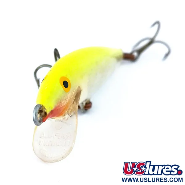 Vintage Rapala Original Floater F7 UV, 1/8oz CH (Chartreuse) fishing lure #10890