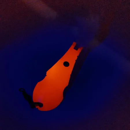 Panther Martin Zig Zag con Penna UV, 3/5oz Fluorescent Orange Glow in UV light, Fluorescent fishing spoon #10899