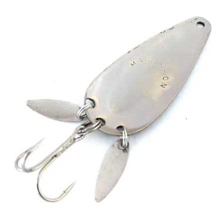Vintage Marathon (with sonic blades), 2/5oz Green / Red / Nickel fishing spoon #10900
