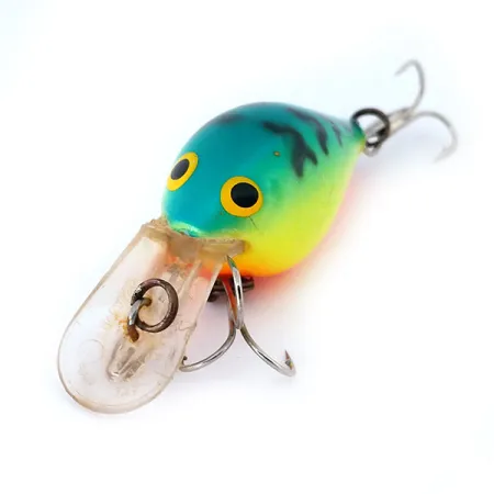 Vintage Rapala Fat Rap FR 4, 1/4oz Fire Tiger fishing lure #10906