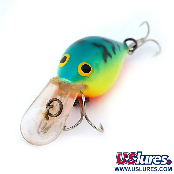 Vintage Rapala Fat Rap FR 4, 1/4oz Fire Tiger fishing lure #10906