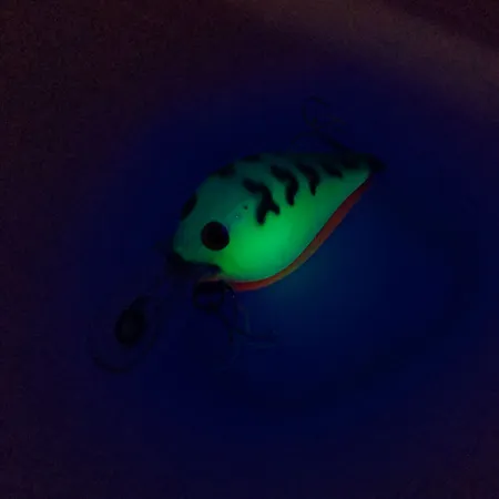 Vintage Rapala Fat Rap FR 4, 1/4oz Fire Tiger fishing lure #10906