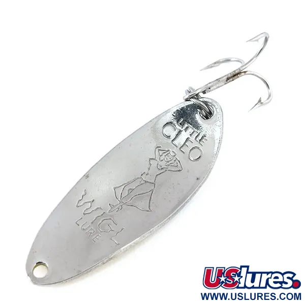 Vintage  Seneca Little Cleo (Hula Girl), 1/3oz Yellow / Nickel fishing spoon #10916