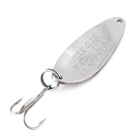 Vintage Seneca Little Cleo, 1/4oz Nickel / Red fishing spoon #10917