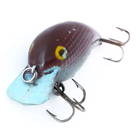 Vintage Cotton Cordell Big O, 1/4oz Brown / Light Blue fishing lure #10919