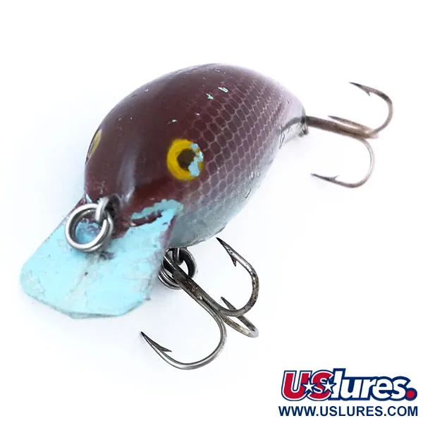 Vintage   Cotton Cordell Big O, 1/4oz Brown / Light Blue fishing lure #10919