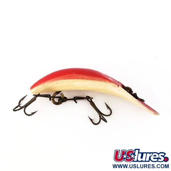 Vintage  Yakima Bait Worden Flatfish F5, 1/16oz Red / White fishing lure #10926