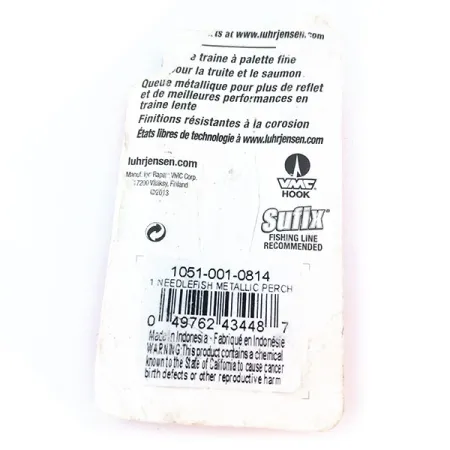 Luhr Jensen Needlefish 1, 1/16oz Fire Tiger fishing spoon #10948