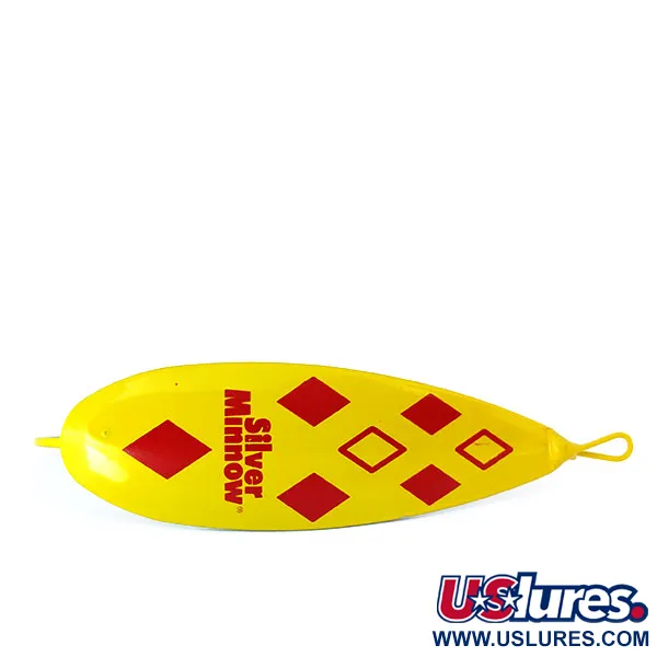 Vintage   Weedless Johnson Silver Minnow, 1oz Five of Diamonds fishing spoon #10964