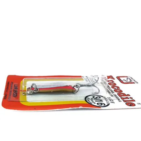 Luhr Jensen Krocodile UV, 1/4oz Fire / silver fishing spoon #10977